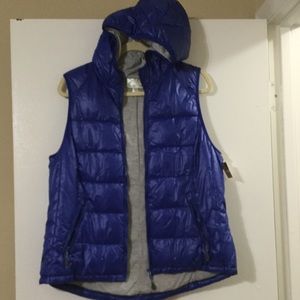 Royal Blue Sleeveless Puffer Jacket